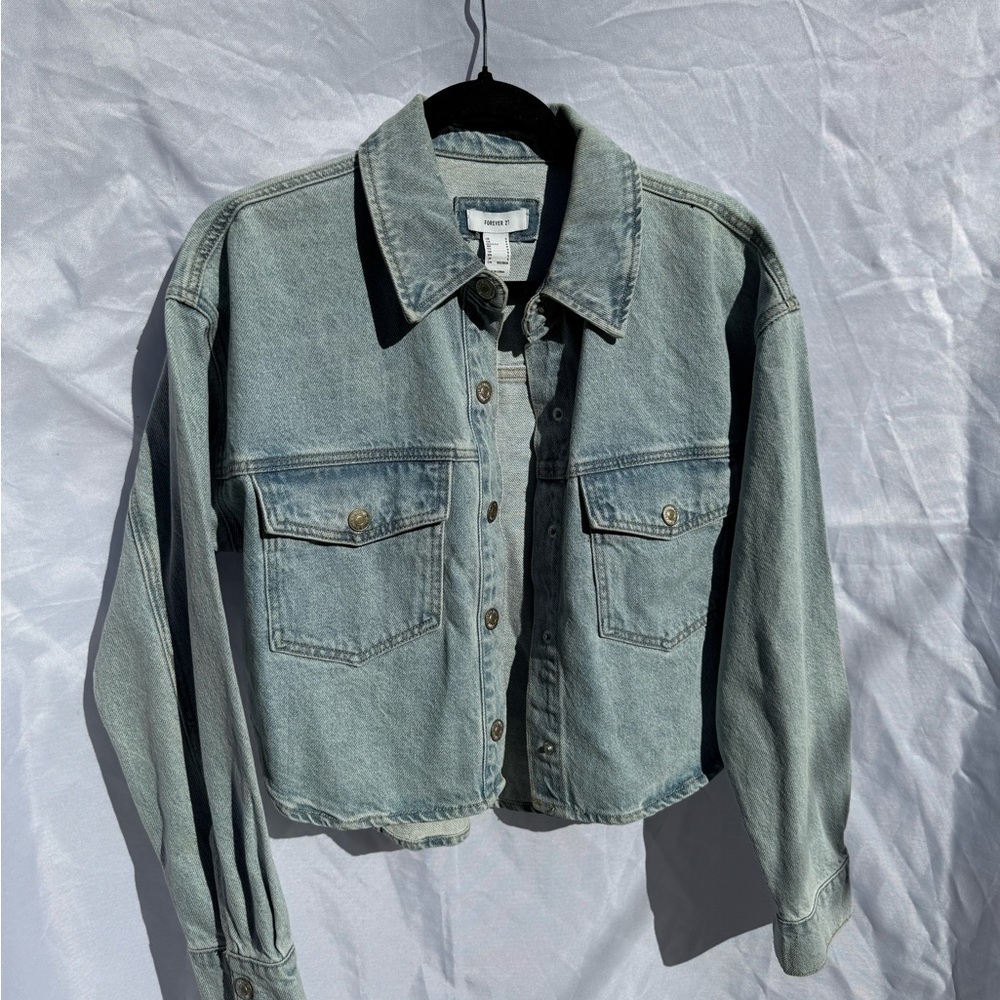 Forever 21 Light Blue Jean Jacket